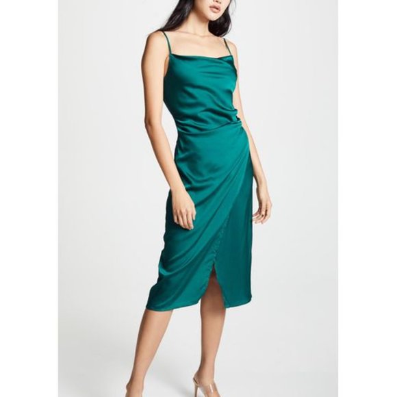 Forest Green Maddy Slip Dress - Picture 6 of 6